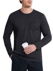 Men’s Crew Neck Shirt Long Sleeve Cotton Soft Comfort Lightweight Casual T-Shirt
