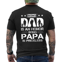 Dad Honor Papa Priceless T Shirt, Funny Father’s Day Gift, 4 of July