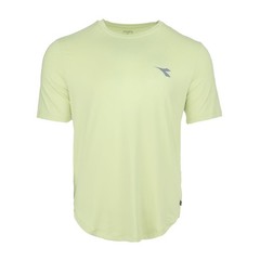 diadora Super Light Crew Neck Short Sleeve Athletic T-Shirt Mens Green Casual To