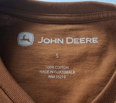 John Deere Workwear Pocket T-Shirt Logo 100% Cotton Farm Utility Tee Size Medium