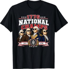 1776 National Champs Presidents USA American 4th of July T-Shirt