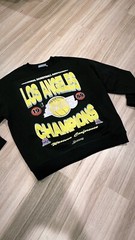 Vintage Los Angeles Lakers 88 ChampionsTNVTEES Shirt Vtg black Sz Large 450gsm