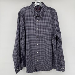 UNTUCKit Salice Shirt Mens XL Navy Blue Slim Fit Button Down Long Sleeve Plaid