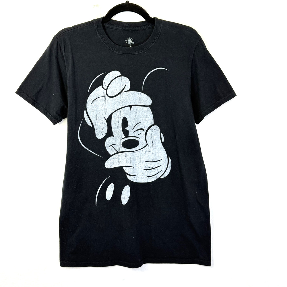 Disney Parks T-Shirt Men’s Size M Black Mickey Mouse Short Sleeve Crewneck Tee