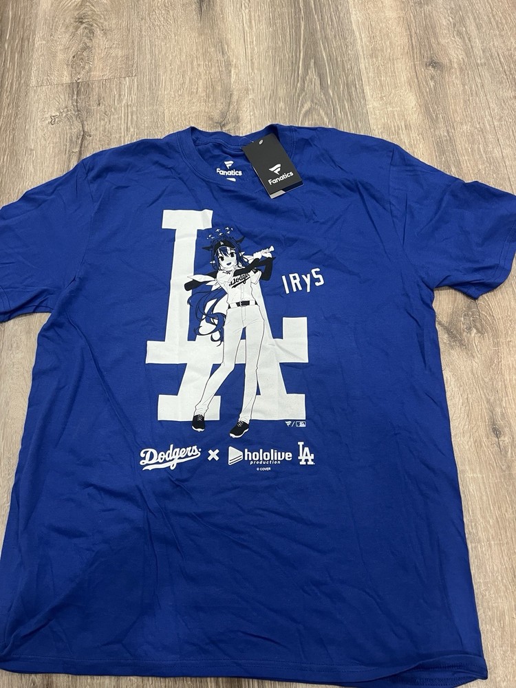 Official LA Dodgers x Hololive Night IRYS T-Shirts 7/5/25 Size LARGE
