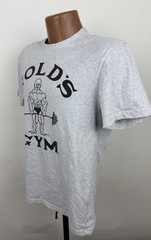 Golds Gym Shirt Mens Medium Heather Gray T-shirt Weightlifting Gym Body Building