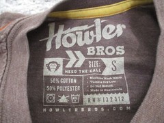 Howler Brothers Shirt Mens Small Brown Bros Cotton Polyester Aztec Mayan Logo