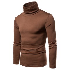 Mens Stretch High Turtle Neck Roll Shirt Long Sleeve Winter Warm Jumper Tops ⇓