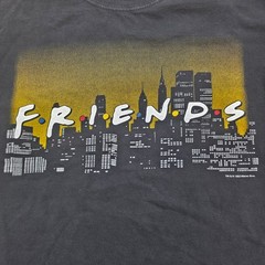 Friends TV Show Graphic T Shirt NBC Experience Store Black NYC Skyline Small
