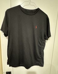 Polo Ralph Lauren Men’s L Black Solid Crew Neck Short Sleeve Logo T-Shirt
