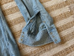 Double RL RRL Polo Ralph Lauren Western Chambray Snap Shirt Large