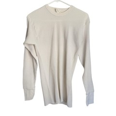 Indera Men’s Thermal Waffle Knit Long Sleeve Top Crewneck Size Large Base Layer