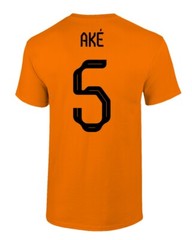 Netherlands Soccer #5 Nathan Ake World Football Adult and Youth T-Shirt
