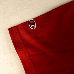 New Champion Shirt Mens Medium Red Crew Neck Short Sleeve