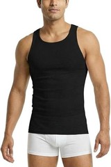 Mens 3 Pack 100% Cotton Ribbed Sleeveless Tank Top A Shirt Undershirts