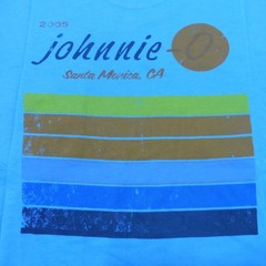 JOHNNIE O Mens S SMALL T SHIRT SUN LINE MALIBLU BLUE GRAPHIC SHORT SLEEVE GOLF