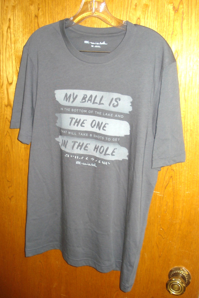 NEW Travis Mathew Gray Golf T Shirt Short Sleeve Mens MED NWT