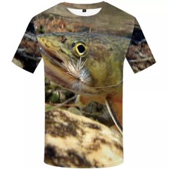 T-Shirt, Fish, Trout, Size XL, Fly Fishing, Outdoors, Casual Top, Camping