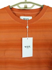 NWT Wax London Dean Striped T-Shirt in Rust Orange (Various Sizes)
