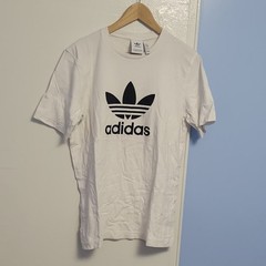 adidas Originals Men’s White Trefoil Logo Graphic T-Shirt Size L