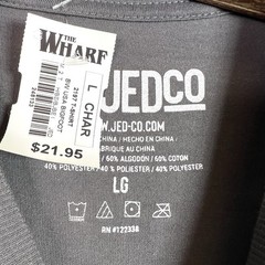Jedco Mens Buck Wear USA Bigfoot Gray T-Shirt Size L NWT Outdoor Gorpcore