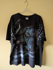 Vintage Liquid Blue Great Wolf Lodge Nature T Shirt Size XXL