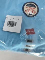 Lot of 5 Hanes Essentials Men’s T-Shirts Small S Blue Horizon Cotton Crew Neck