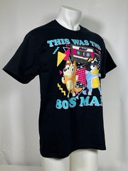 Bluey This Was The 80’s Man Bandit & Chilli Black T-Shirt Men’s LARGE