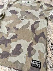 G Star Raw Denim Originals Camo Print T-Shirt Size Medium
