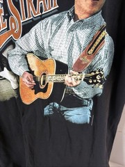 Vintage George Strait Shirt Adult L Black Crewneck Tee Country Music 90s Y2K