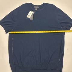 The Mens Store Bloomingdales Shirt Mens XL True Navy Cotton Cashmere Crewneck