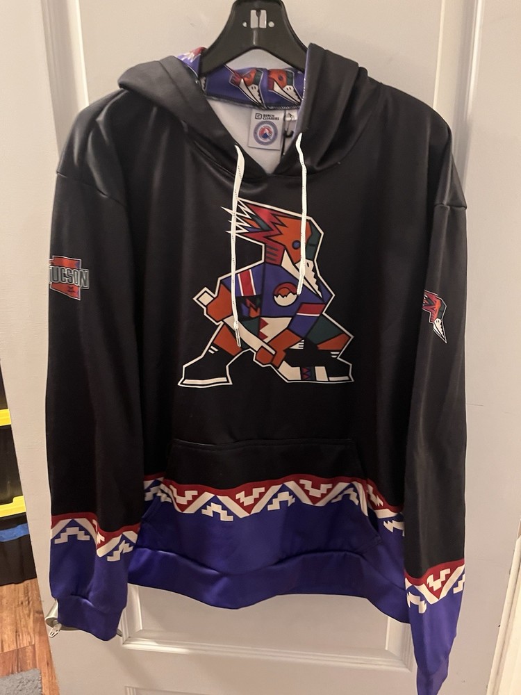 Tucson Roadrunners Kachina Alternate AHL Hockey Lace Hoodie L Large