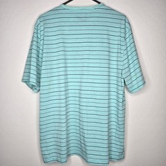 Greg Norman for Tasso Elba Five Iron Striped T-Shirt Light Blue Size XL