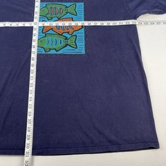Jerzees T-Shirt Size XXL 48-50 Large Fish Art Made in USA 100% Combed Cotton