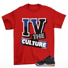 Culture Sneaker Shirt Red to Match Jordan 4 Retro Rare Air FV5029-003
