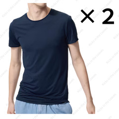 [2PCS SAME COLOR] UNIQLO AIRism Crew Neck T-shirt XS-4XL Men 482519 Japan NWT