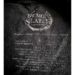 Demon Slayer Kimetsu No Yaiba Anime Black T-Shirt Character Graphic Unisex Sz L