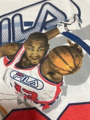 Grant Hill NBA Detroit Pistons FILA 33 Tee T Shirt One Size White Vintage 90’s