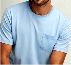 NEW PETER MILLAR, MEN’S MEDIUM, CROWN COMFORT BLUE POCKET👕T-SHIRT, MSRP $65.00!