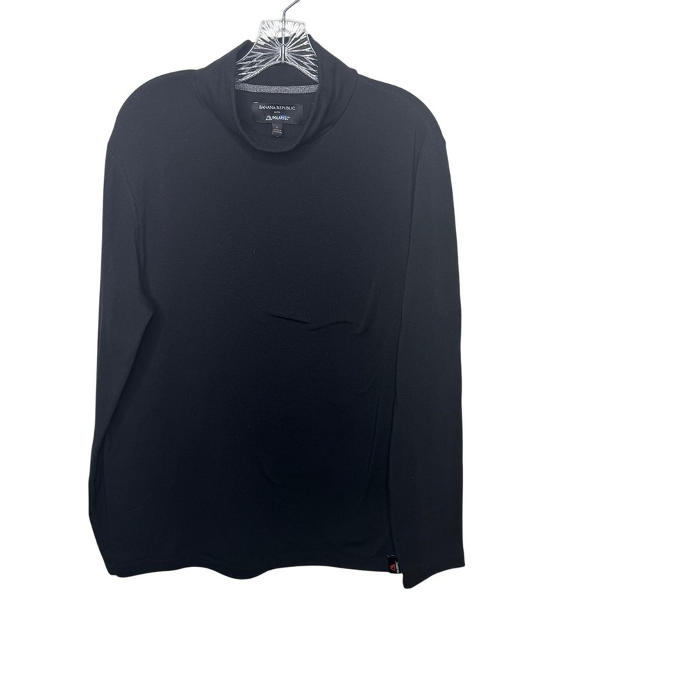 Banana Republic Polartec Black Long Sleeve Mock Neck Top Men’s Large Warm