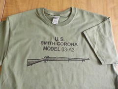 Smith Corona 1903A3 T Shirt Olive Drab Silk Screen $19.99 and up FREE SHIP