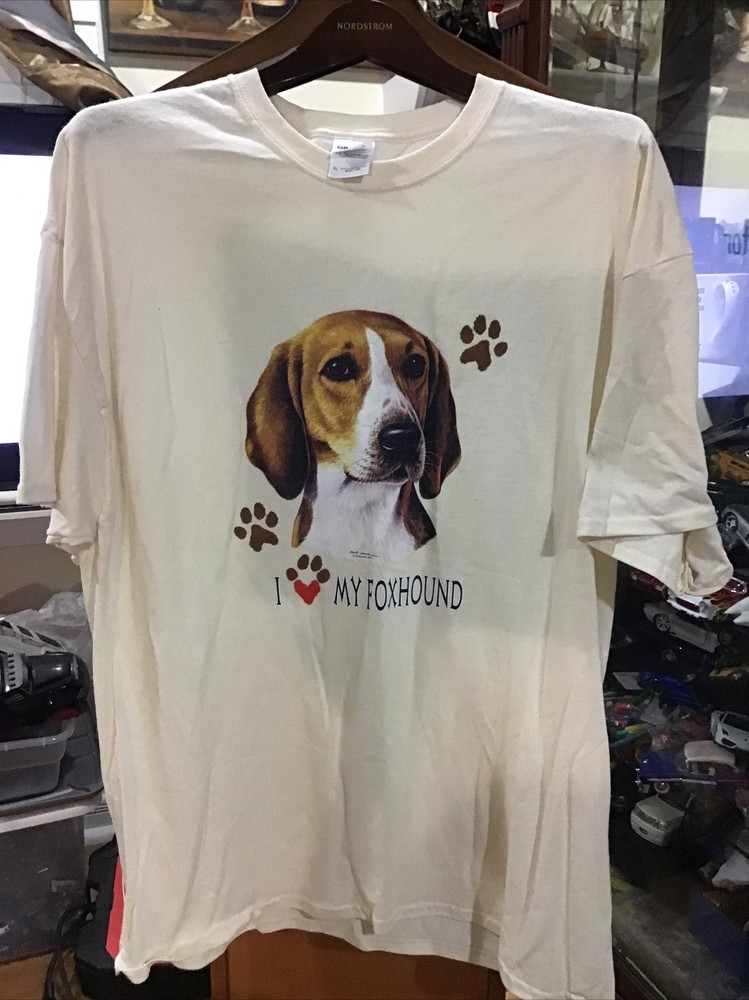 I LOVE MY FOXHOUND DOG T-SHIRT. XL Cotton T-Shirt. B147