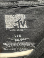 Vintage MTV Music Television T Shirt Mens Large Black Graphic Print Logo Cotton