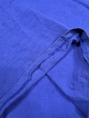 Vintage Russell Athletic T-Shirt Large Royal Blue High Cotton Pocket 90s
