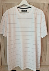 Calvin Klein CK Mens Stripey Logo Short Sleeve T-Shirt Size L – BRAND NEW W TAGS