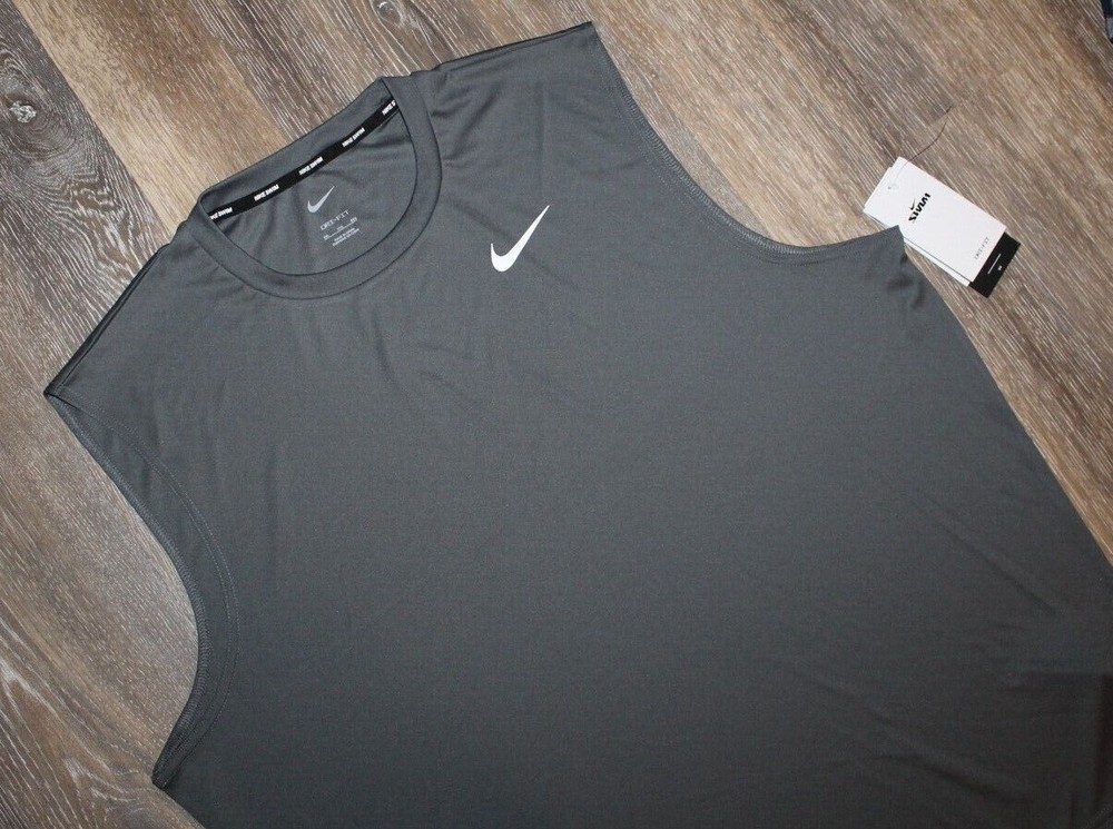 NWT NIKE MEN’S HYDROGUARD Swim Big & Tall Tank Top Iron Gray
