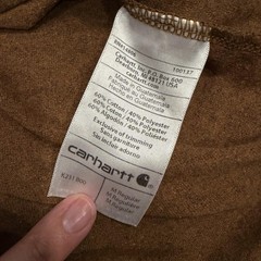 Carhartt Shirt Mens Medium Brown Long Sleeve Logo Workwear Tee Original Fit Work
