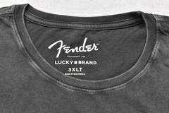 Lucky Brand Men’s Fender Diamond Tee Short Sleeve Black Crew Neck Size 3XLT NEW