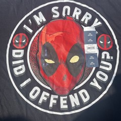 Deadpool New Adult T-Shirt – Marvel Center of I’m Sorry Did I Offend You?