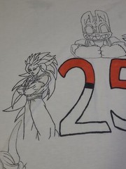 Vtg Y2k Anime /Game Characters Handmade Hand Drawn Single Stitch T Shirt XXL